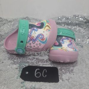 Unicorn Crocs Size 6c